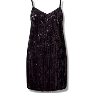 NWT Mini sequin fringe layer dress! Size 22